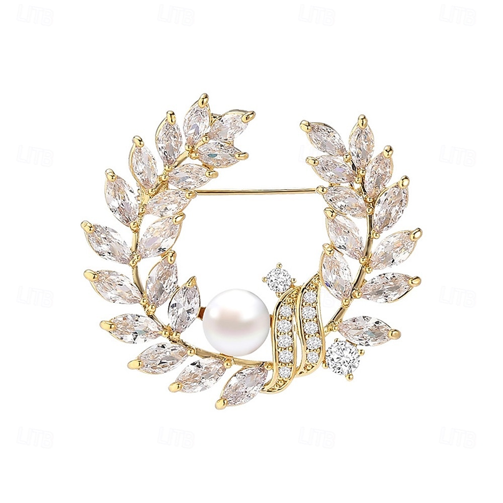 Prom Brooch Brooches Classic Retro Geometrical Leaf Elegant Personalized Simple ...