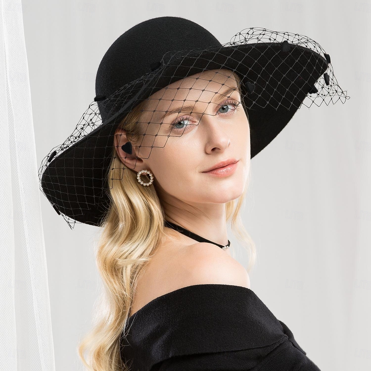 Hats 100% Wool Bowler / Cloche Hat Fedora Hat Wedding Ladies Day Elegant Wedding With Tulle Headpiece Headwear 2026 - $51.99 –P17