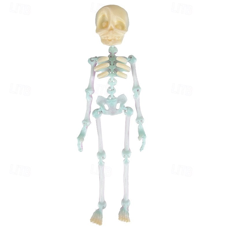 3D tištěné kostrové lidské klouby pohyblivé dětské halloweenské hračky kreativní samolepky na ledničku 2025 - $14.99 –P9