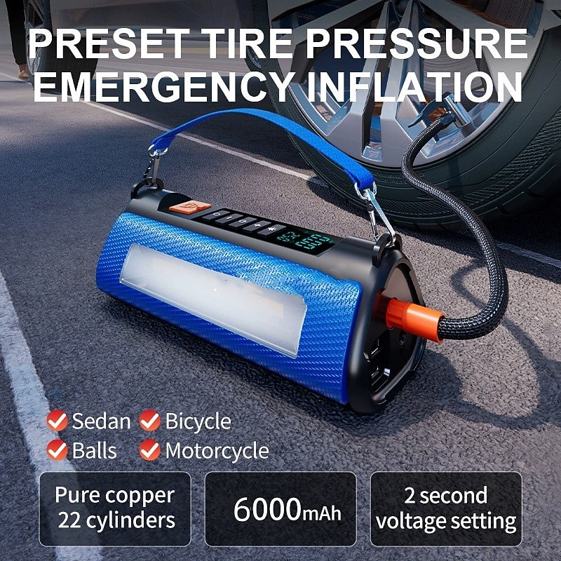 Car Starter Power Bank Car Tire Compressor Portable Charger Car Jump Starter Air pump Booster Auto Emergency Start 2026 - $81.99 –P7