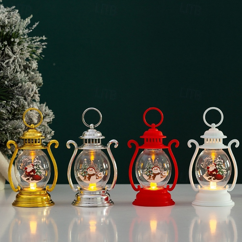 1 Pc 16.2 * 7.1CM Christmas Handheld Lantern LED Electronic Candle Light Desktop Ornament Light Nightlight Decorative Light AG13 * 3 Battery 2025 - CAD $4.99 –P7