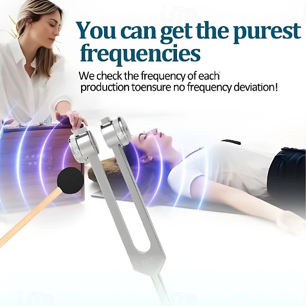 128 Hz The Healing Instrument, Aluminum Alloy Sensory Tuning Fork Set with Silicone Hammer, Cleaning Cloth & Storage Bag, Sound Therapy Yoga and Meditation Accessories 2026 - $16.99 –P7