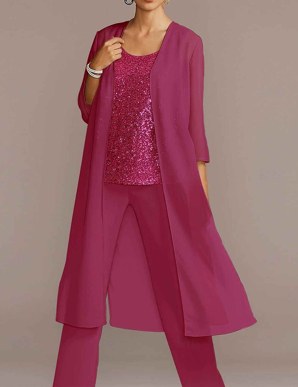 Chiffon 3/4 Sleeve Shrugs Cape  For Party Evening Mother of Bride  Wedding Guest Simple Pure Color Wedding Wraps dress to impress 2025 - CAD $57.99 –P10