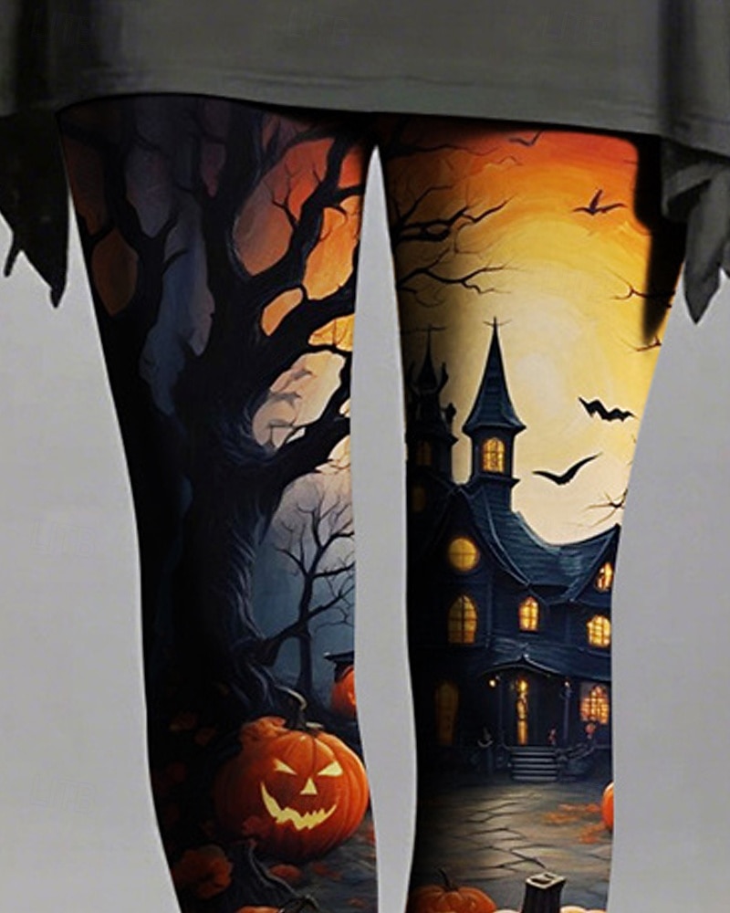 Női Leggingek Kényelmes leggings Alap Alkalmi Teljes hossz Magas derékPantsMindszentek napja Grafika Nyomtatás Melegen tartani Kényelmes Nyúlós Vakáció Hétköznapi Napi Narancssárga Ősz Tél 2025 - $21.99 –P2