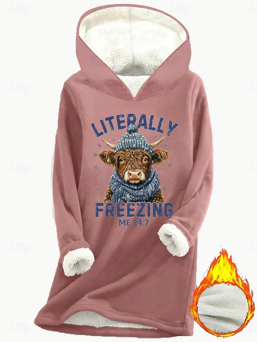 Női Pulóver Hoodie pulóver Grafika Szöveg Alkalmi Comfrt Hosszú ujj Kapucni Hosszú felsők Utca Hétköznapi Nyomtatott Arcpír rózsaszín Medence Szürke Ősz Tél 2025 - $28.99 –P1