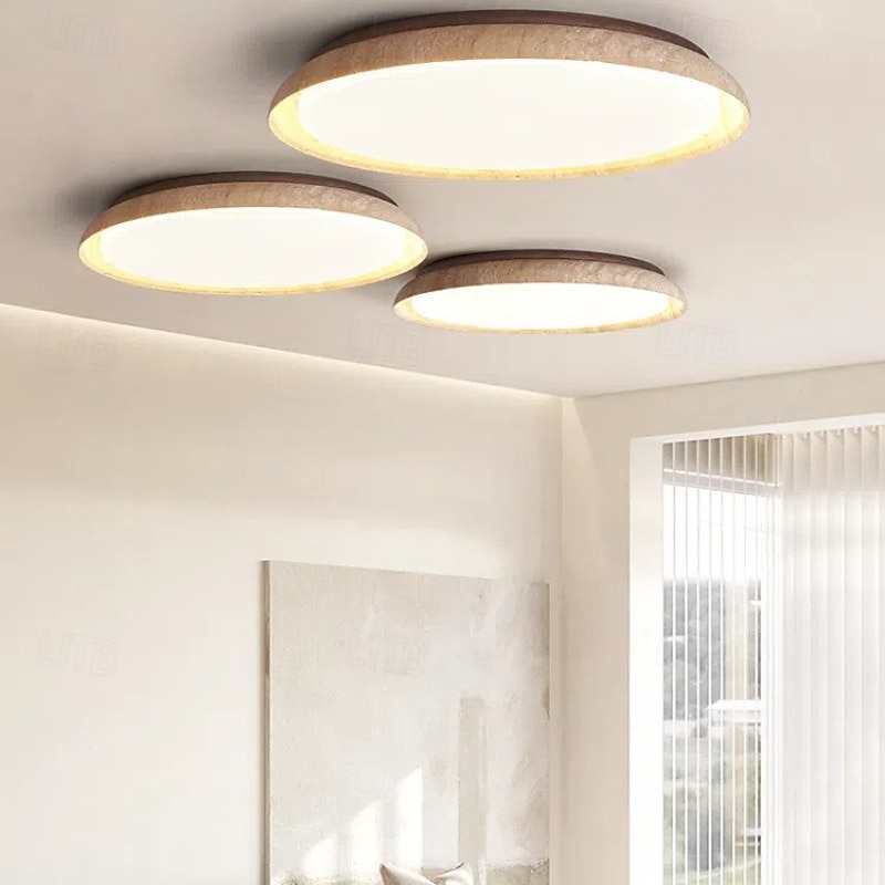 Plafonnier LED à intensité variable en continu, luminaire décoratif de plafond en pierre, plafonnier LED de 50 cm, design circulaire et rond, luminaire LED pour la maison &bureau 110-240v de 2025 ? $378.59 –P4