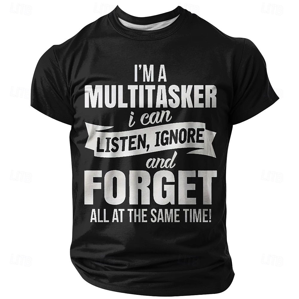 Herre Morsom Slang T skjorte Kortermet T skjorte 3D-utskrift Crew-hals Skjorte Mote Daglig Gate Daglig Svart Rød Blå Sommer Vår Klær S M L XL XXL XXXL 2025 - $17.99 –P4