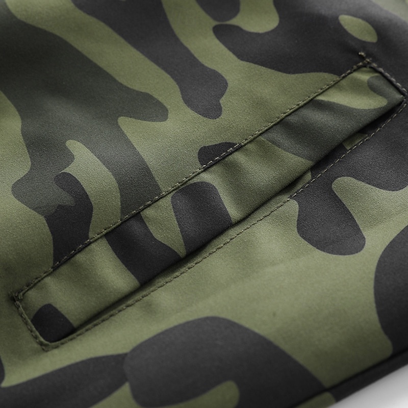 Per uomo Giacca Leggera Giubbotto bomber Giacca Casual Vacanza Quotidiano Traspirante Tasca Primavera Autunno Mimetico Moda Classico Collo alla coreana Regolare Blu Verde militare Giacca del 2026 a $42.99 –P8