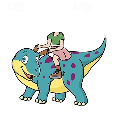 personlig ansiktspute med bilde, tilpassede barneputer med dinosaurridning, bursdagsgaver til gutter, morsom stygg pute, spesialformet pute, utstoppet dinosaur 2026 - $13.99 –P7