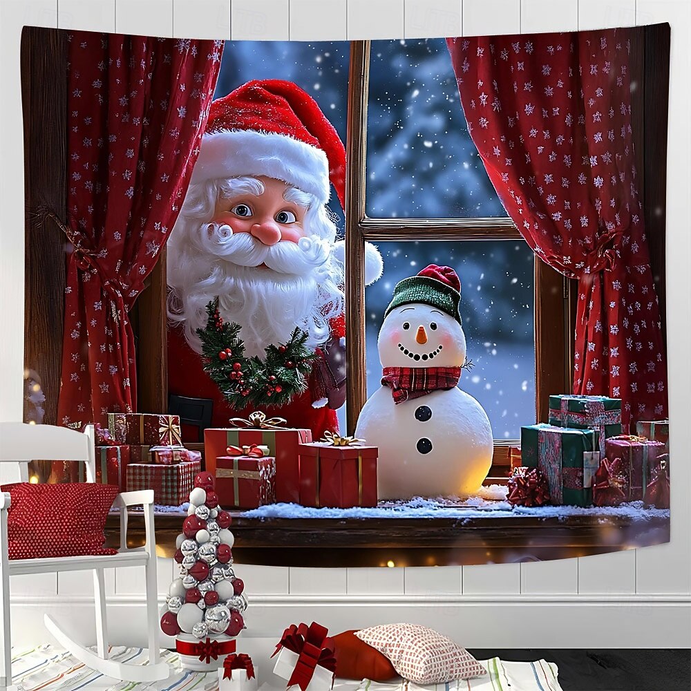 Weihnachts-Fotohintergrund 180x110 Cm – Winter-Wandteppich Für Fotoshootings & Deko