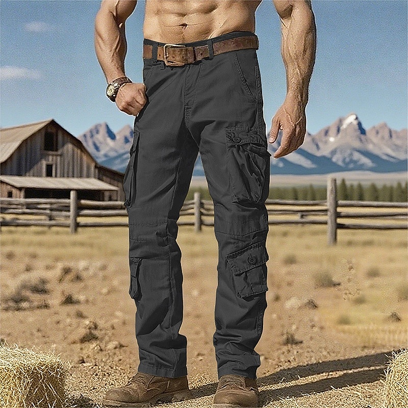 Pánské Kargo kalhoty Kalhoty Dağcı Pantolonu Knoflíky Multi kapsa Bez vzoru Nositelný Venkovní Denní Outdoor a turistika Módní Klasické Šedozelená Armáda žlutá 2025 - $28.99 –P10
