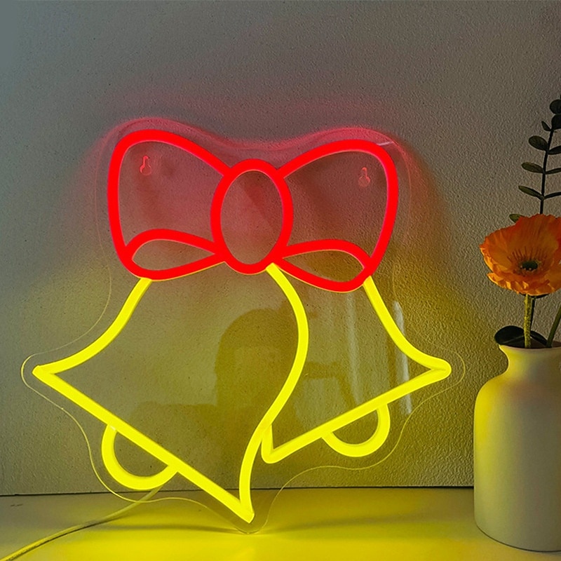 1 Pc Christmas acrylic neon wall light indoor wall Santa Claus Christmas tree snowman reindeer party atmosphere decoration light night light Usb power supply dimmable 2025 - CAD $32.99 –P1