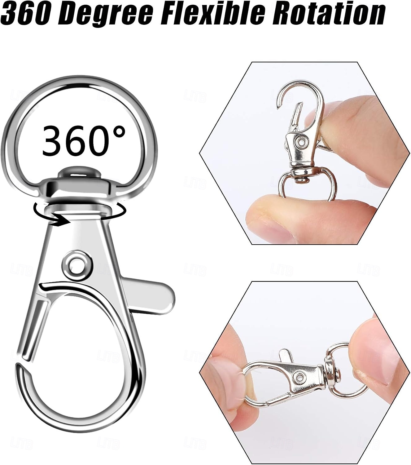 100PCS Swivel Snap Hooks with Key Rings, 50Pcs Key Chain Clip Hooks and 50Pcs Key Rings, Lanyard Lobster Claw Clasps for Keychains Jewelry Art Crafts 2025 - $12.99 –P2