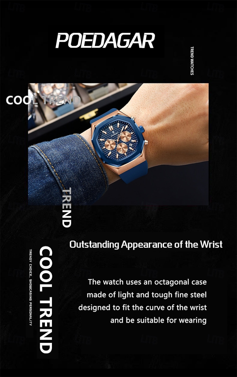 Business Watch Gift for men Waterproof Luminous Chronograph Date Man Wristwatch Silicone Strap Quartz Men's Watches 893 2026 - $34.99 –P2