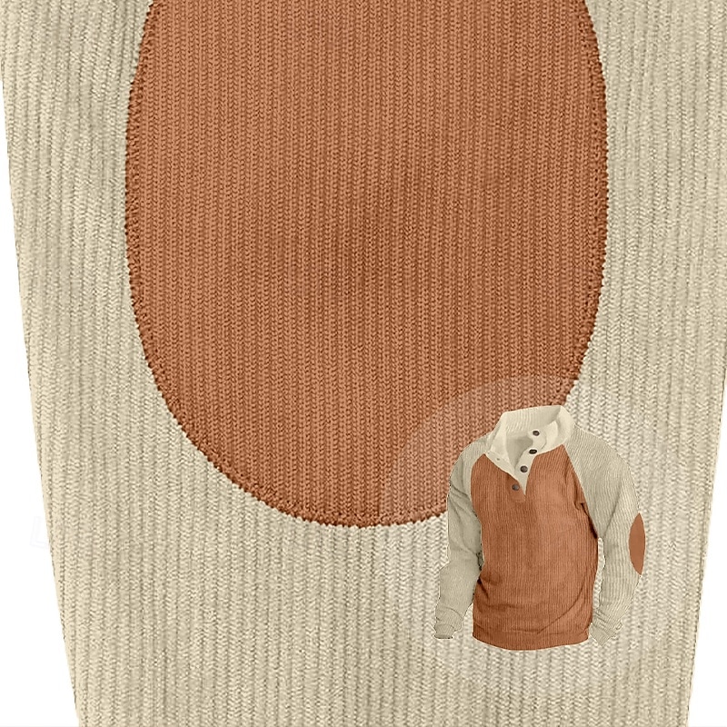 Hombre Sudadera Pana Sudadera Con Capucha Sudadera con capucha y botones Albaricoque Vino Verde Ejército Azul Marino Marrón Cuello Mao Plano Retazos Deporte Casual Diario Ropa de calle Fresco Ropa 2025 - $27.99 –P10