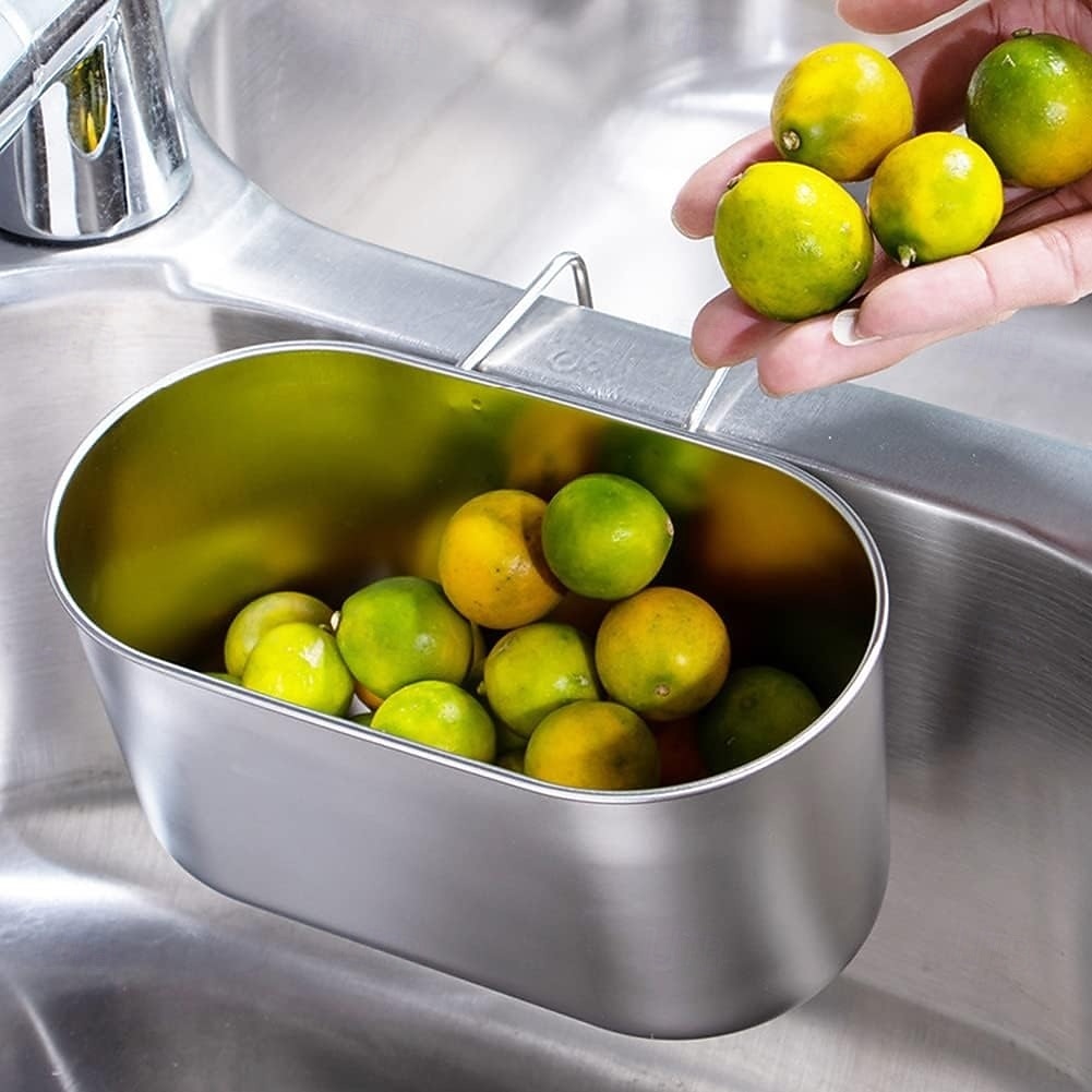 ruostumattomasta teräksestä valmistettu viemärisuodatin, keittiön viemärisuodatin rei'itetyllä verkolla, kestävä soikea monitoiminen astianpesukone ruokajätteen suodattamiseen ja hedelmien tai 2025 - $15.99 –P3