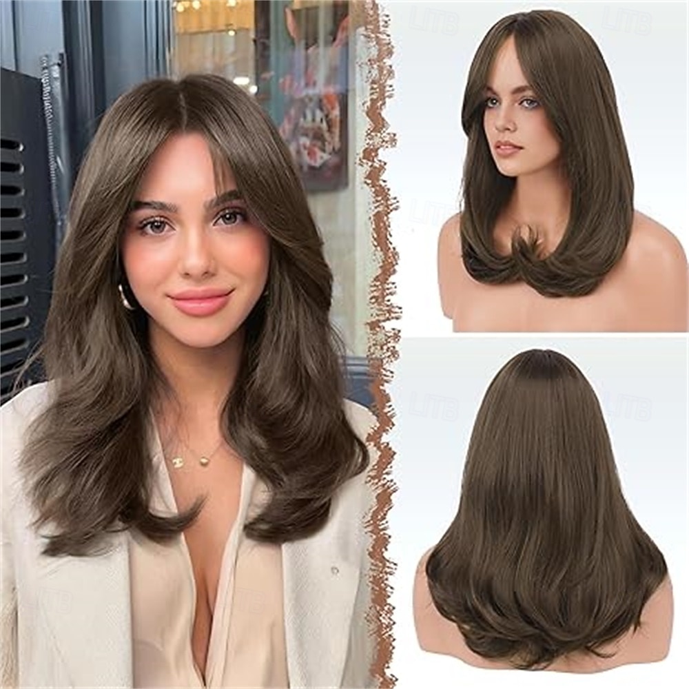 Wigs with Bangs for Women Synthetic Natural Looking Long Layered Straight Auburn Hair Wig for Women Daily Party Use 18 inch 2025 - $22.99 –P8