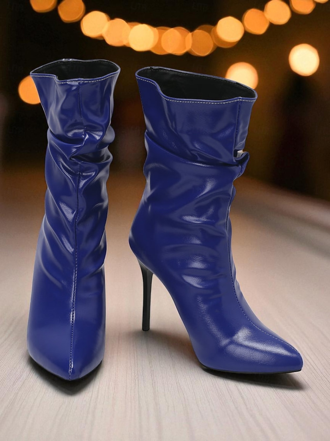Bottines souples en similicuir noir pour femme - Chaussures de soirée à bout pointu et talon aiguille haut pour la vie nocturne et les soirées en boîte de 2025 ? $54.99 –P2