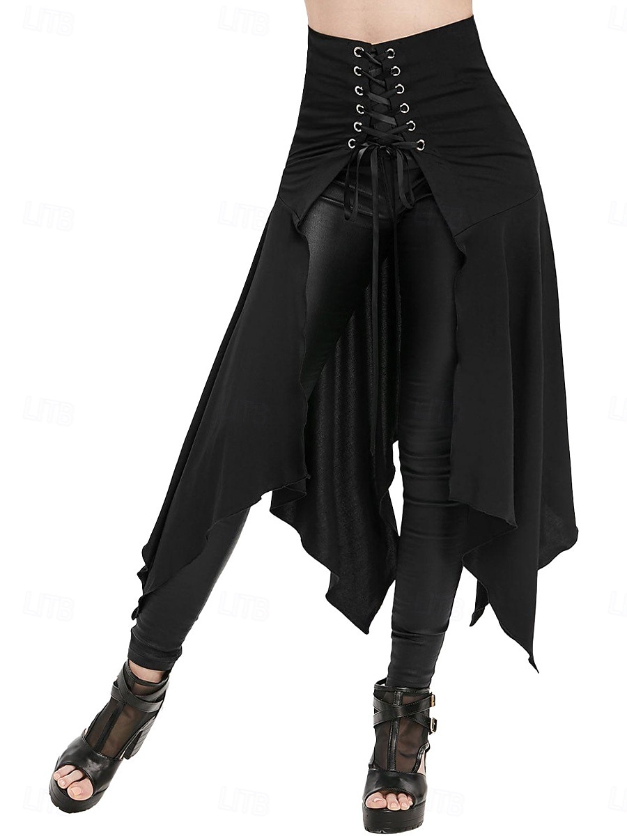 Per donna Vintage Principessa Casual Maxi Vita Alta Gonne Semplice Tasca Orlo asimmetrico Inelastico Quotidiano Feste Blu Vinaccia Nero Verde Primavera del 2026 a $21.99 –P5