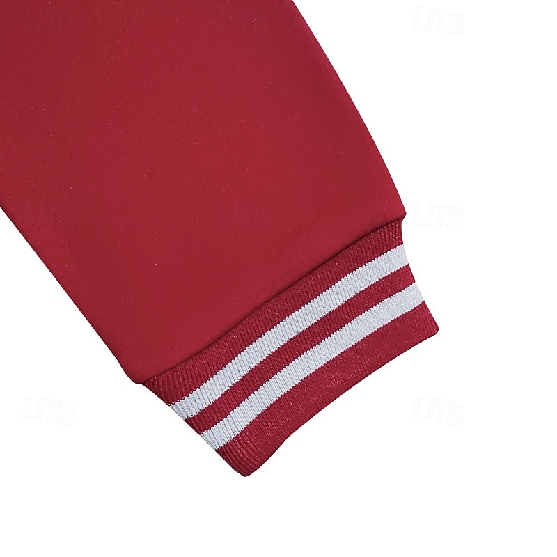 Hombre Sudadera Tracksuit Conjunto de atuendo Escote Chino Exterior Diario Deportes Correa Bolsillo Raya Negro Rojo Azul Marino Poliéster Ropa de Deporte Moda Ropa de calle Primavera 2026 - $57.99 –P9