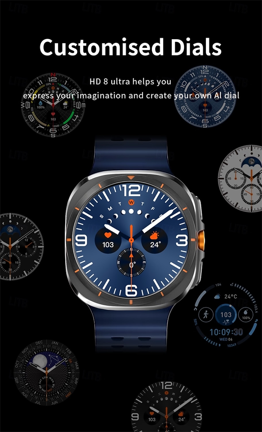 HD8ultra Reloj inteligente 1.46 pulgada Smartwatch Reloj elegante Bluetooth Monitoreo de temperatura Podómetro Recordatorio de Llamadas Compatible con Android iOS Mujer Hombre Larga espera Llamadas 2025 - $52.99 –P10
