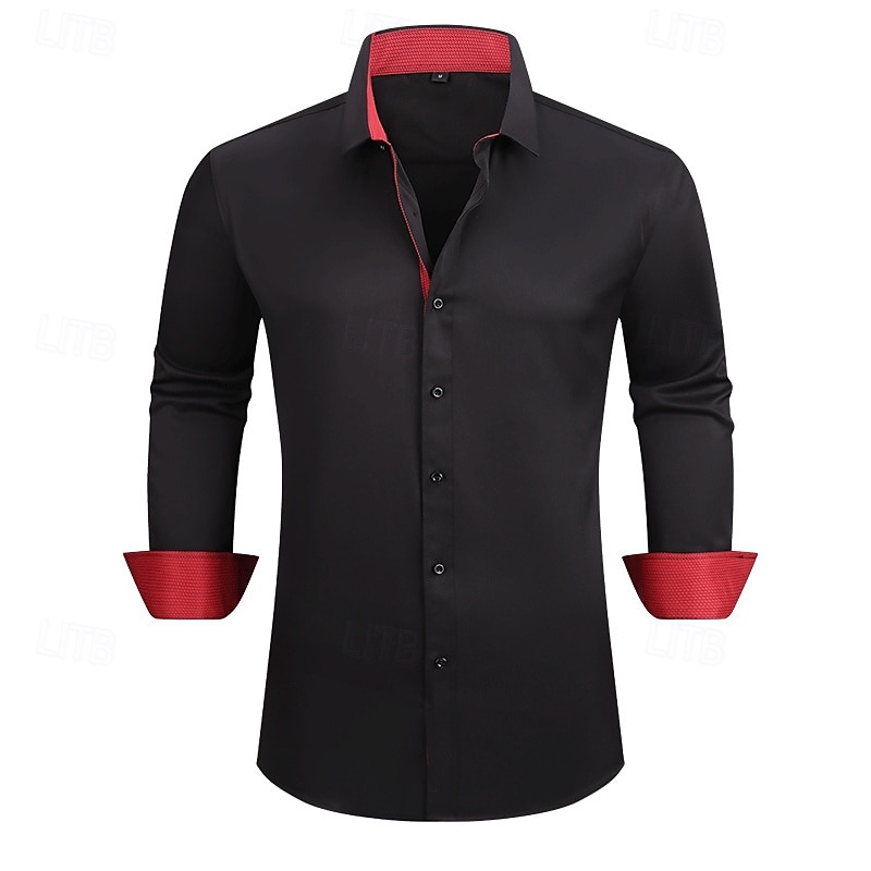 Per uomo Camicia Camicia Estiva Camicia casual Camicia da Spiaggia Camicia con Bottoni Nero Bianco Giallo Rosso Blu reale Manica Lunga Blocco di colori Bavero Vacanza Camicia hawaiana Splice del 2025 a $24.99 –P3