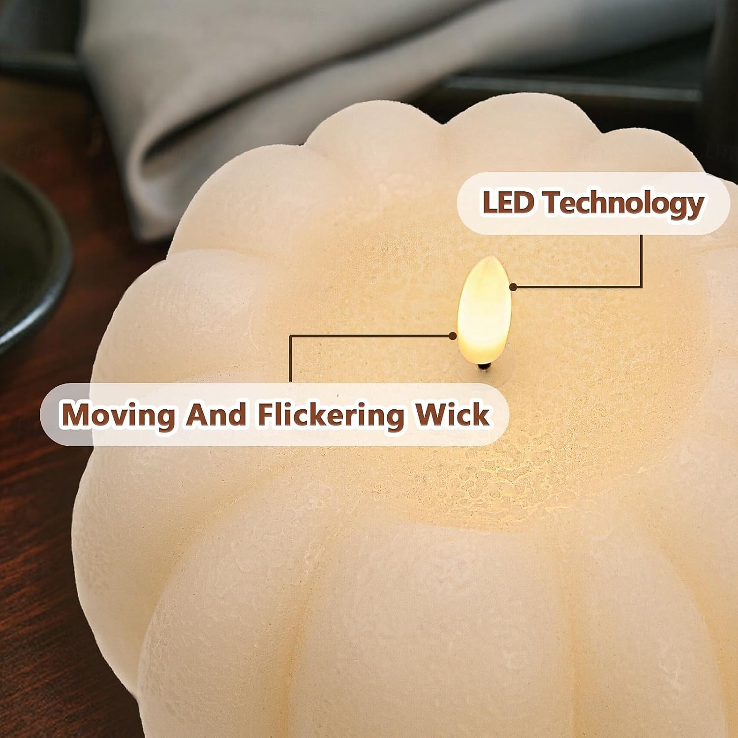 Осенняя светодиодная беспламенная свеча-светильник в виде тыквы на Хэллоуин, для вечеринки в честь Дня благодарения, для украшения рабочего стола, подвесной светильник с 8 функциями, таймером, пультом 2026 - $25.99 –P6