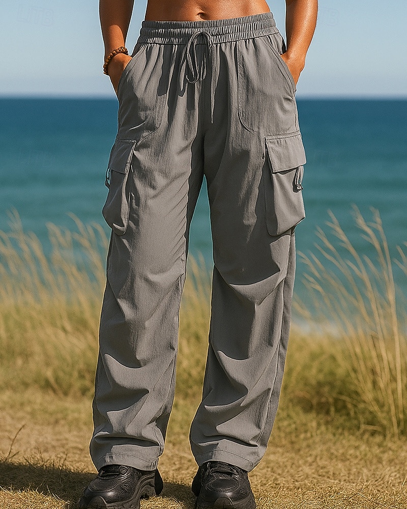 Herr Vida byxor Militärbyxor Vandringsbyxor Vår Höst Utomhus Normal Vattentät Vindtät Underdelar Ficka Elastisk midja Svart Armégrön Camping / vandring Löpning S M L XL XXL 2026 - $46.99 –P4