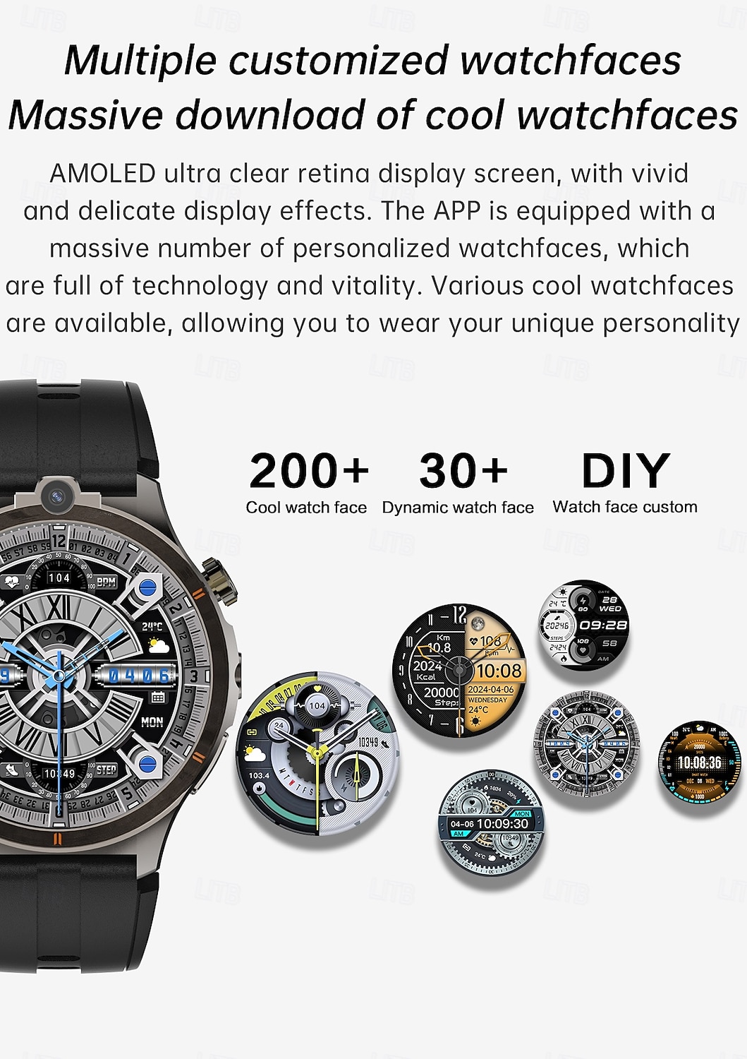 LW9 Montre intelligente 1.43 pouce Smartwatch Montre Connectée Bluetooth 4G Surveillance de la température Podomètre Rappel d'appel Compatible avec Android iOS Hommes GPS Longue Veille Appels Mains de 2025 ? $131.99 –P15