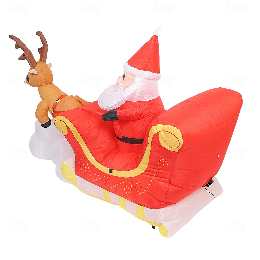 slitta di Babbo Natale con renne e luci a LED gonfiabile modello ad aria per interni ed esterni cortile prato atmosfera festiva decorazione oggetti di scena spina UE/USA/Regno Unito/Australia 1,8 * del 2025 a $58.99 –P3