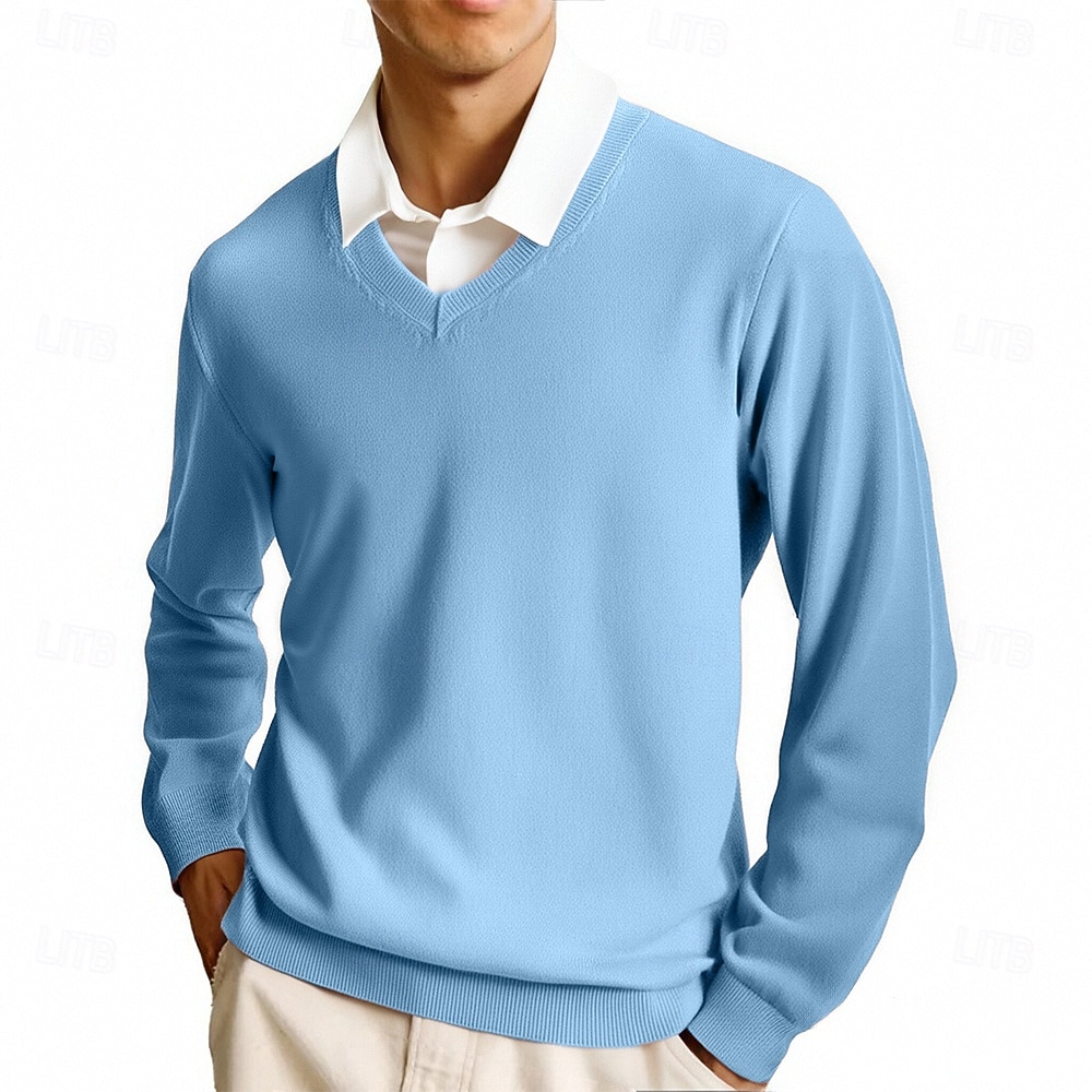 Per uomo Maglione Maglione casual Maglione a maglia A Coste Maglia Top Regolari Lavorato a maglia Semplice Scollo a V Moda Casual Vacanza Abbigliamento quotidiano Abbigliamento Autunno Inverno del 2026 a $11.49 –P3