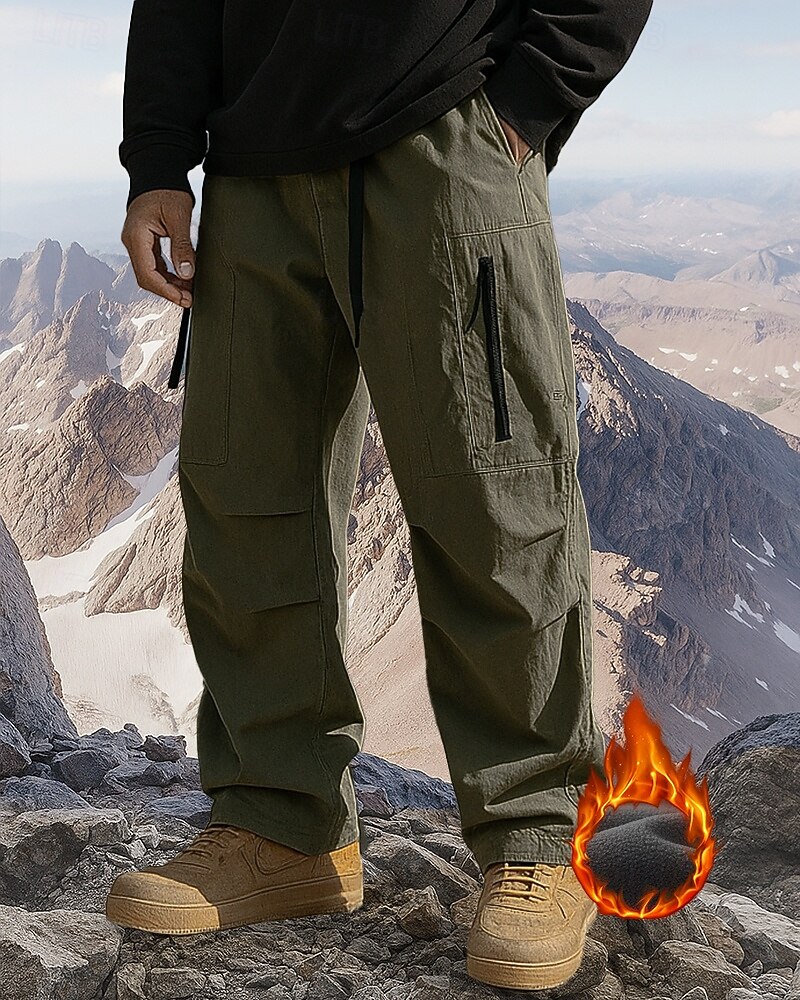 Per uomo Pantaloni Cargo Pantaloni da escursionismo Cappotto invernale pantaloni della tuta Inverno Autunno Esterno Vestibilità regolare Impermeabile Antivento Caldo Pantaloni Tasca Nero Verde del 2026 a $55.99 –P1