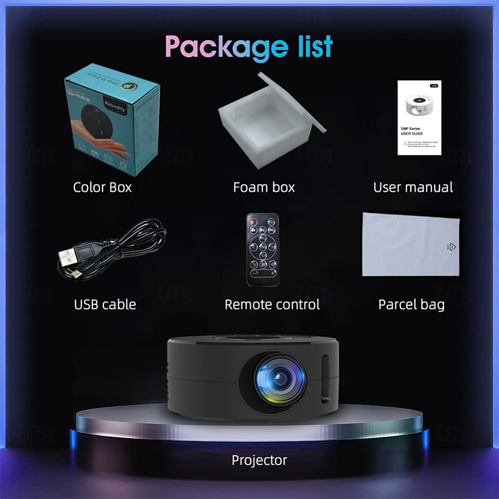 YT200 LED Projector Mini Handheld Pocket Portable Prejecting Wired Screen Mirroring from iOS Android Smartphones for Kids Classical Movies Retro Films Valentine's Day Gift 2026 - $42.99 –P11