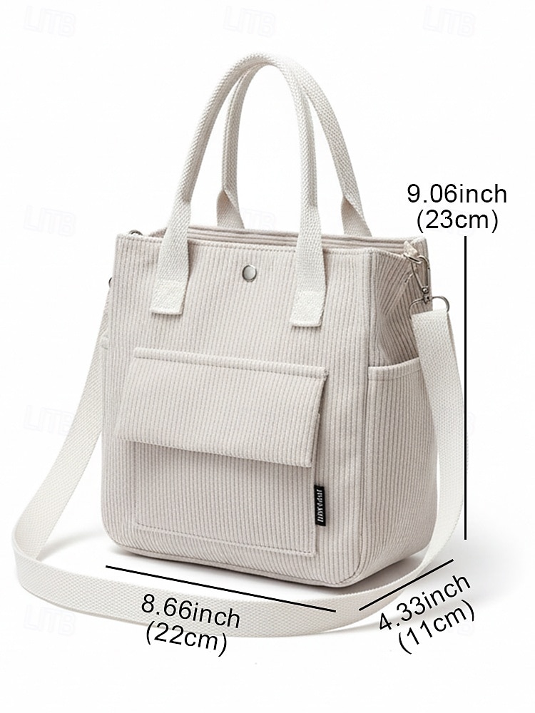 Sac fourre-tout en velours côtelé pour femme avec bandoulière – Sac à main vintage décontracté pour le travail, les voyages, le shopping et le quotidien de 2025 ? $14.99 –P10
