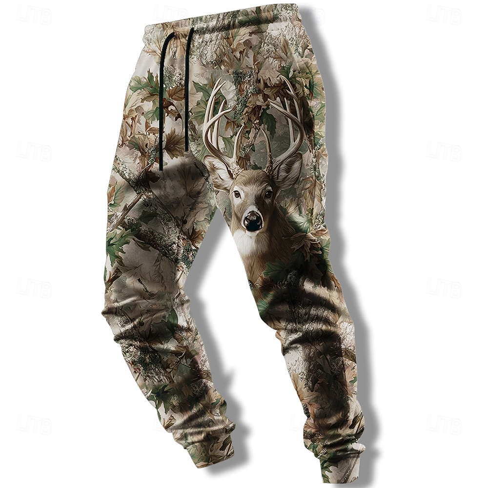 Per uomo Mimetico Renna Pantaloni da tuta Joggers Pantaloni Misura del girovita medio Vita elastica con coulisse Casual Vintage Retrò All'aperto Campeggio & Escursionismo Caccia Pantaloni sportivi del 2026 a $24.99 –P1
