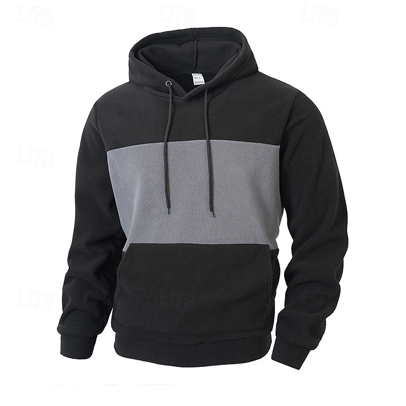 Homens Moletom Moletom de lã Preto Verde Tropa Vermelho Bege Com Capuz Tecido Patchwork Bloco de cor Desportos e Ar livre Casual Diário Roupa de rua Legal Roupa de Esporte Outono Inverno Roupa de 2026 por $28.99 –P5