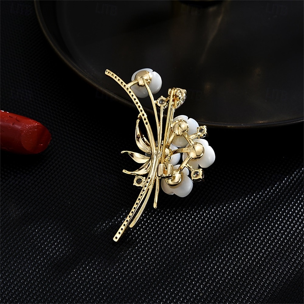 Broches Klassiek Retro meetkundig Bloem Elegant Modieus Gepersonaliseerde Eenvoudig Broche Sieraden Wit Voor Bruiloft Feest Lahja Verloving Schoolfeest Festival 2026 - $34.99 –P2