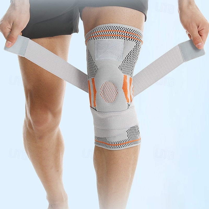 Masculino Pacote com 2 joelheiras de compressão esportiva Anti-Escorregar Tecido Dor no joelho Suporte de joelho Para Exercite-se LCA Levantamento de peso de 2025 por $20.99 –P4