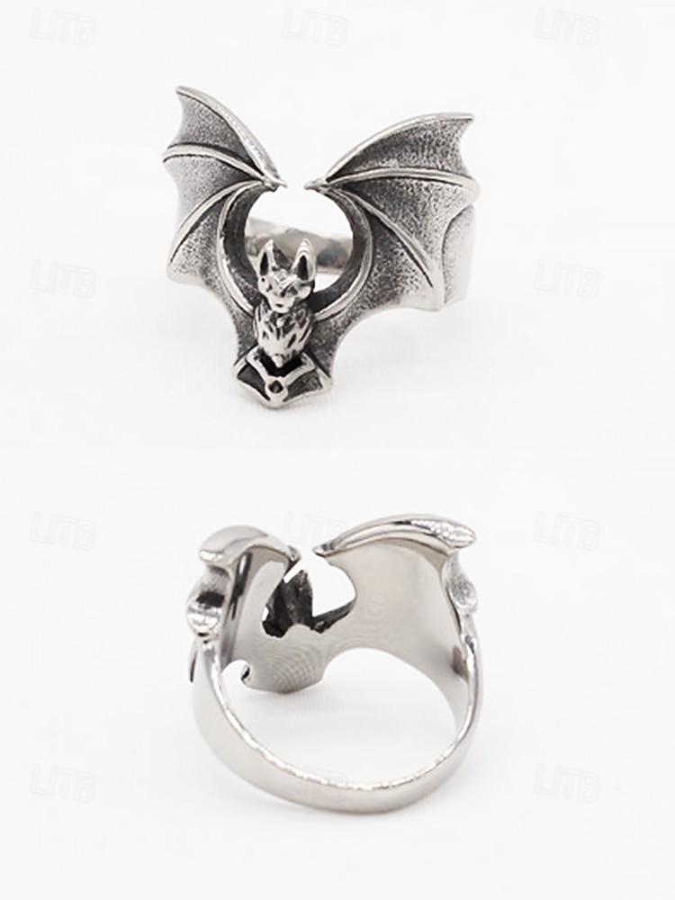 Miniblings chauve-souris vampire argenté chauve-souris Dracula Halloween - Boucles d'oreille bijoux faits à la main je branche Boucles d'oreille
