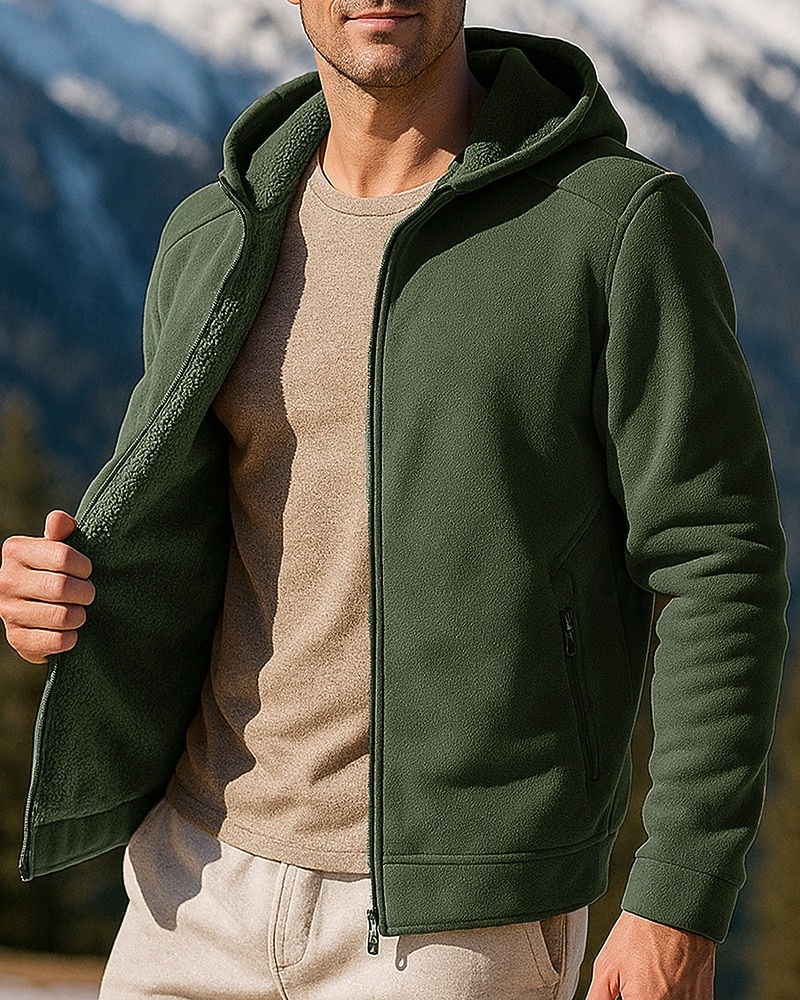 Dame Turjakke Fleece-jakke Termisk jakke Utendørs Termisk Varm Turantrekk Turklær Vinter Høst Topper Fisking Camping / fotturer / grotting Løp Helfarge Svart Blå Grønn 2025 - $46.99 –P6