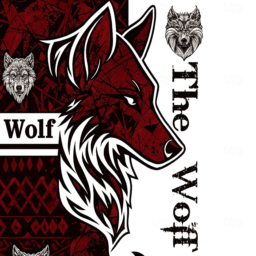 Men's Wolf Sweatshirt Vintage Retro Hunting Long Sleeve Zip Outdoor Sports Outdoor Streetwear Black White Fall All Seasons Designer S M L XL XXL XXXL 2026 - $30.99 –P2