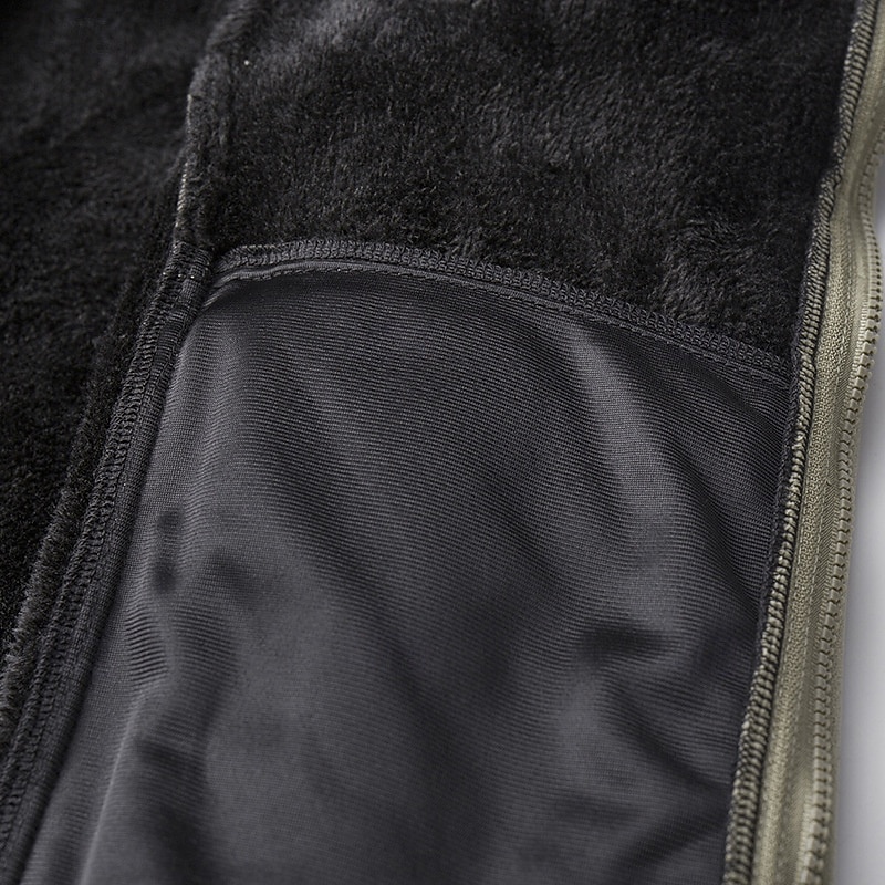 Men's Winter Jacket Fleece Jacket Casual Jacket Vacation Daily Thermal Warm Pocket Fleece Fall Winter Plain Fashion Streetwear Lapel Regular Black Khaki Army Green Dark Blue Jacket 2026 - $45.99 –P8