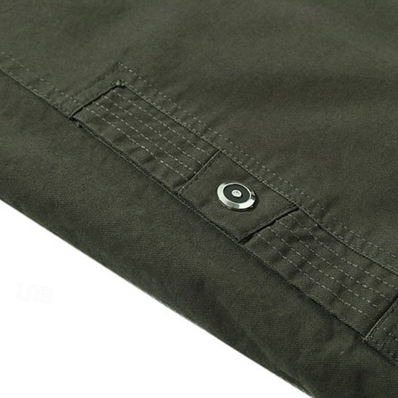 Per uomo Giacca utility Giacca Cargo Giacca Casual Vacanza Quotidiano Resistente all'usura Tasca Primavera Autunno Mimetico Moda Classico Bavero Regolare Nero Verde Cachi Verde militare Giacca del 2026 a $50.99 –P6