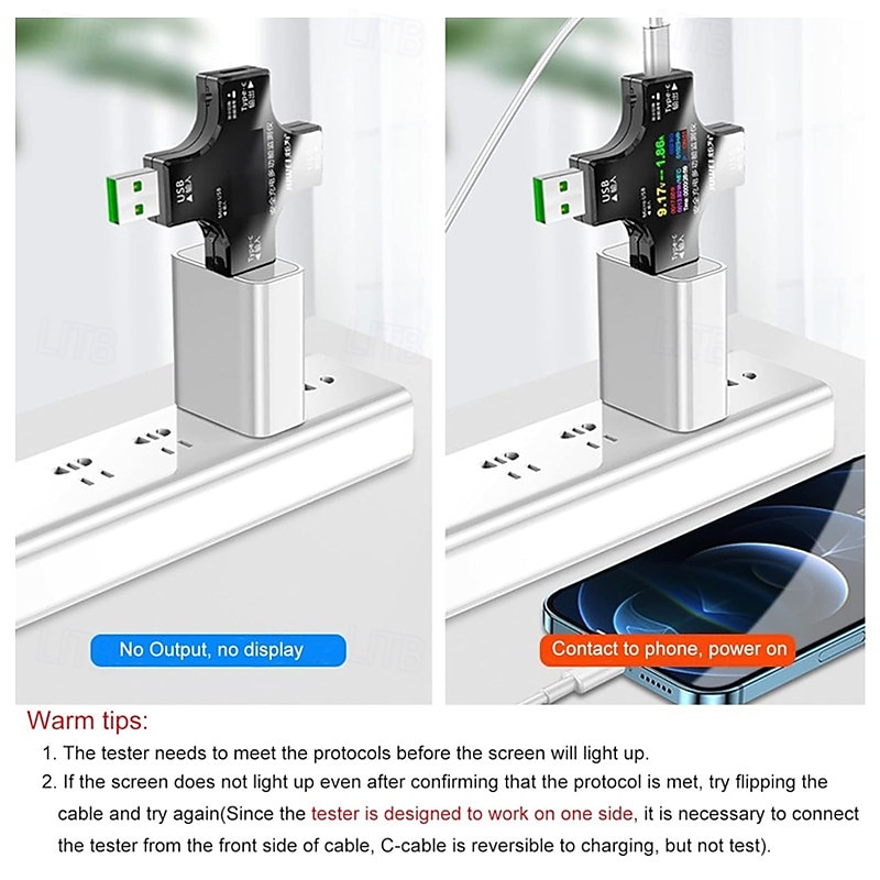 Тестер USB Type-C, тестер USB-C, тестер напряжения, тока, детектор, считыватель, мультиметр, цветной экран для телефона, ноутбука, внешнего аккумулятора и т. д. 2026 - $31.99 –P6