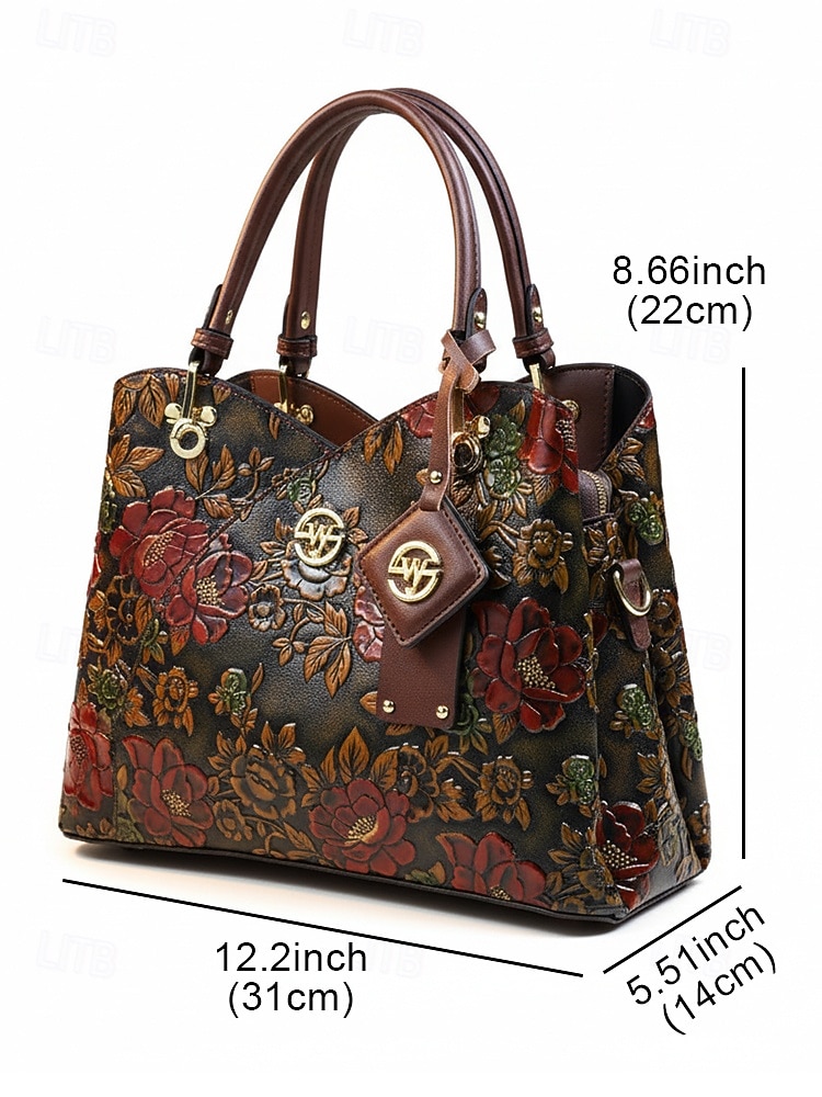 Женская винтажная сумка из искусственной кожи с тисненым цветочным рисунком – элегантная ретро-сумка через плечо для женщин, свадеб, вечеринок и торжественных случаев 2026 - $79.99 –P10
