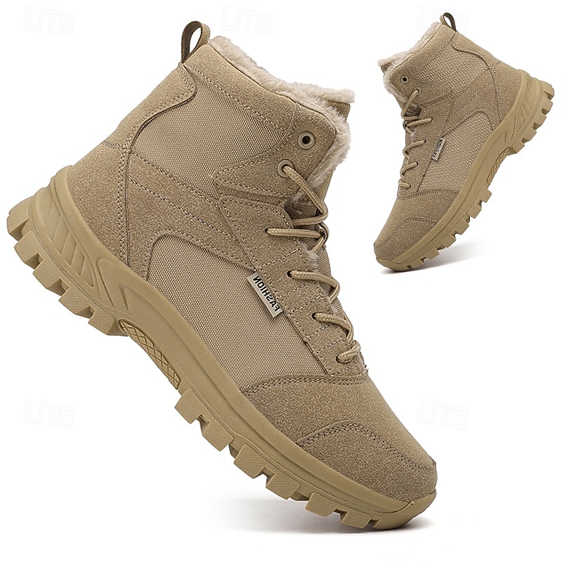 scarponi da trekking caldi e impermeabili da uomo con fodera in pelliccia, suola antiscivolo, scarpe da trekking e da campeggio all'aperto del 2026 a $59.99 –P3