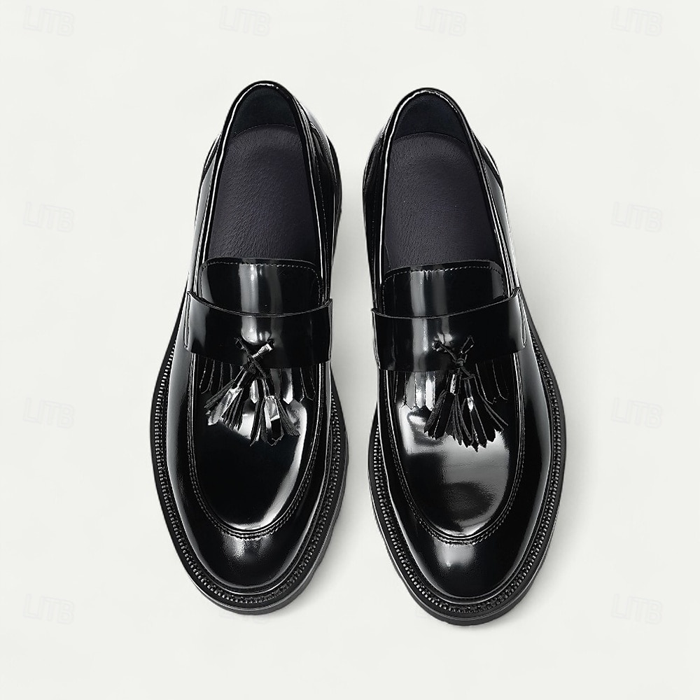 נעלי לוקס שחורות לגברים עם ציציות, נעלי עסקים קלאסיות, ללבישה במשרד, מסיבות ואירועים חצי רשמיים 2026 - €108.99 –P11