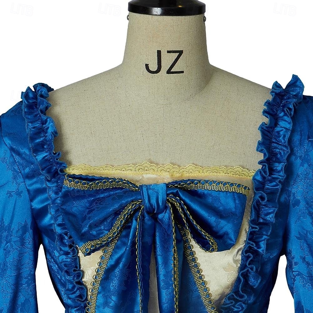 Rokokó Reneszánsz Gyarmati Divatos jelmez Báli fazon Báli ruha Extra méret Királynő Hercegnő Jacquardszövet Jelmez Női királyi Mindszentek napja Farsang Teljesítmény Álarcos mulatság Ren Faire 2026 - $209.89 –P6