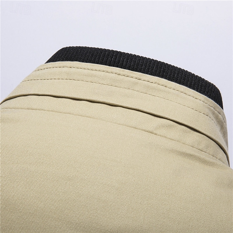 Hombre Chaqueta utilitaria Chaqueta tipo cargo Vacaciones Diario Resistencia al desgaste Bolsillo Otoño Invierno Plano Moda Clásico Escote Chino Regular Negro Rojo Caqui Verde Ejército Azul Oscuro 2026 - $42.99 –P7