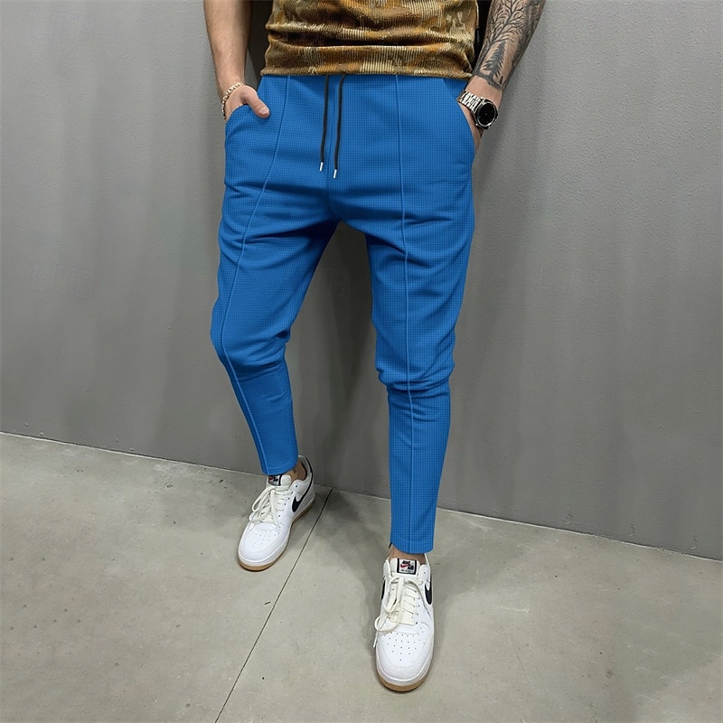 Hombre Pantalones de Deporte Persona que practica jogging Pantalones Correa Bolsillo Cintura elástica Plano Comodidad Deporte Diario Moda Casual Caqui Claro Negro Microelástico 2026 - $20.99 –P6